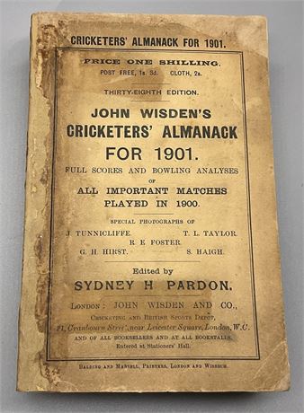 1901 Original Paperback Wisden
