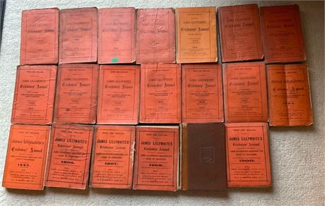 Lillywhite Annuals 1881 to 1900 (20 Books)