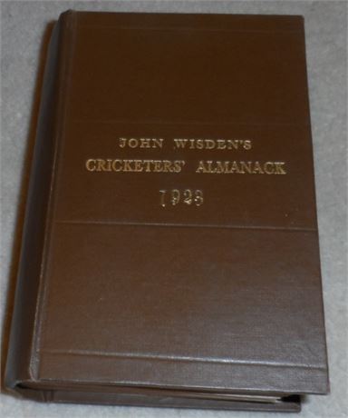 1923 Wisden Rebind without Covers
