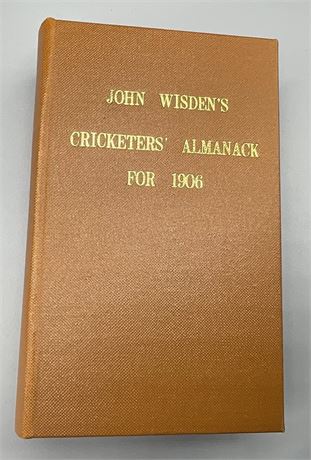 1906 Wisden Rebind with Covers. Similar to a Willows.