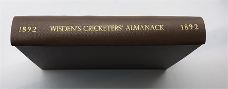 1892 Wisden Rebound with Front Cover