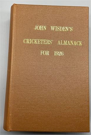 1926 Wisden Rebind, With Covers. Similar to a Willows.