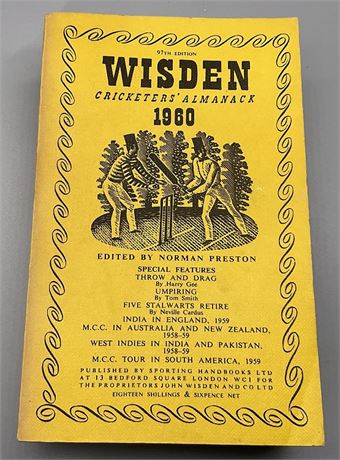 1960 Linen Cloth Wisden (Softback) - Very Good
