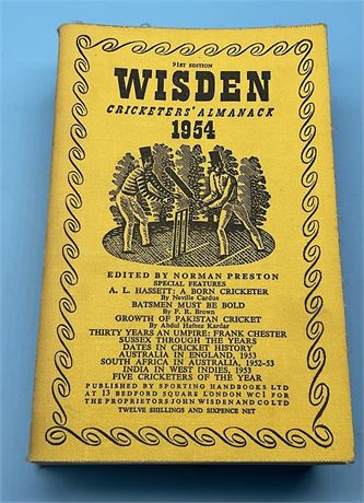 Cricket Gift for 70th Birthday - 1954 Wisden Softback