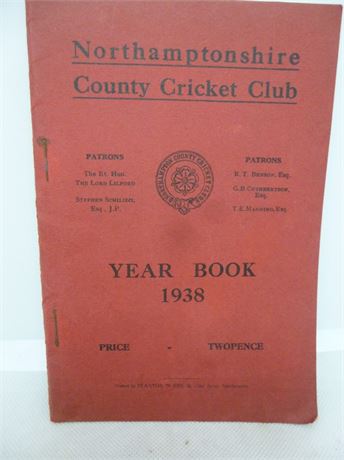 NORTHAMPTONSHIRE CCC YEAR BOOK 1938.VERY GOOD