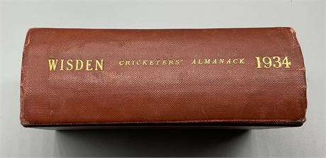 1934 Wisden Rebind, bound without Covers, ExLib