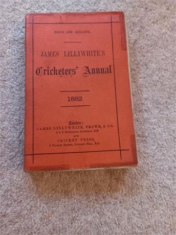 1882 James Lillywhite's Cricketers' Annual