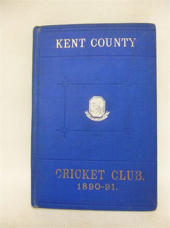 KENT CCC BLUE BOOK 1891.FINE CONDITION.COWDREY COLLECTION