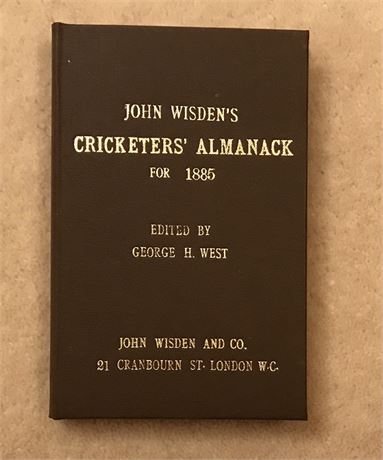 1885 Wisden, Rebound with Original Covers