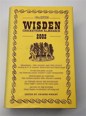 2002 Original Hardback Wisden with Dust Jacket