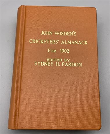1902 Wisden Rebind, Without Covers. Similar to a Willows.