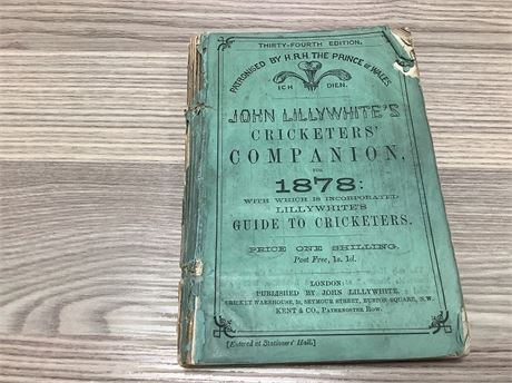 1878 Lillywhite's Cricketers' Companion