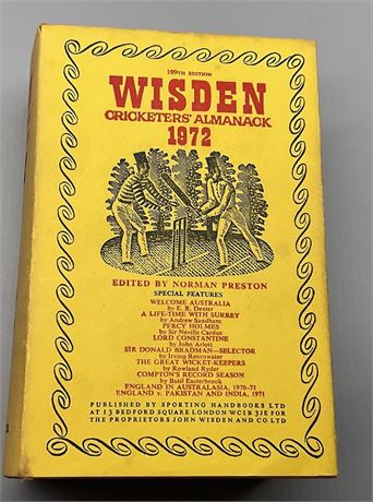 1972 Wisden Hardback & DJ
