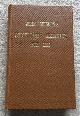1891 Wisden , Rebound in a Willows style binding.