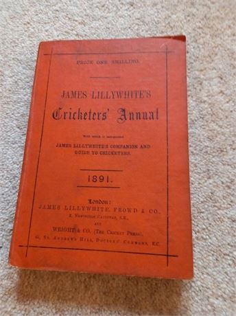 1891 James Lillywhite's Cricketers' Annual