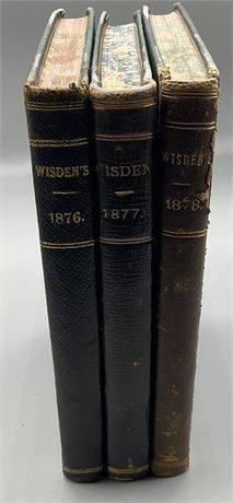1876 1877 1878 Wisdens Rebound Without Covers