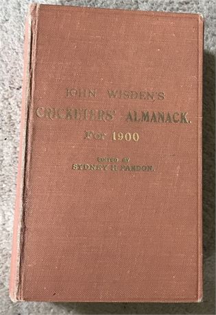 1900 Wisden Publishers Rebind without Covers