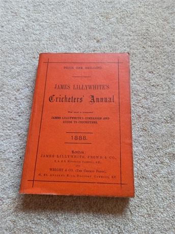 1888 James Lillywhite's Cricketers' Annual