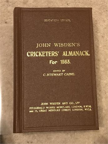 1933 Willows Hardback Reprint, Numbered, Sold Out at Willows