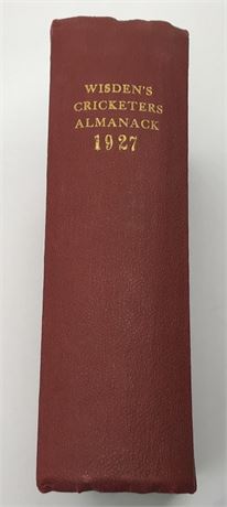 1927 Wisden Rebind-Bound in Nice Red Boards without Covers.