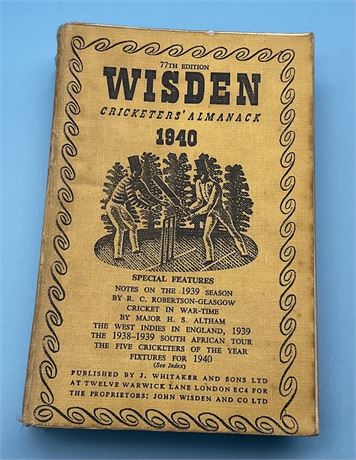 1940 Original Linen Wisden. No Restoration.