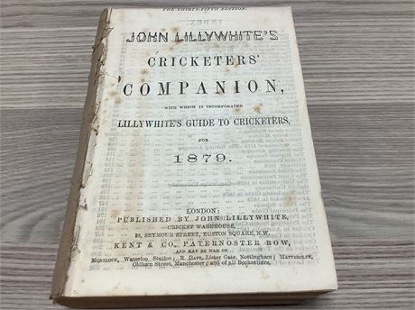 1879,80,82,83 Lillywhite's Cricketers' Companion