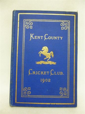 KENT CCC BLUE BOOK 1902. FINE CONDITION.COWDREY COLLECTION