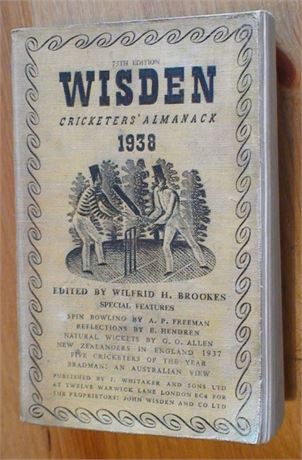 1938 Linen Cloth Wisden