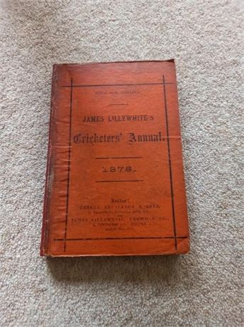 1878 James Lillywhite's Cricketers' Annual