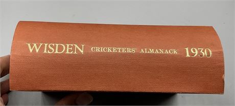1930 Wisden Rebind, bound without Covers