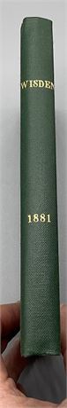 1881 Wisden - Rebound with Covers - From Robin Marlar