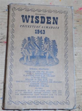 1943 Original Linen Wisden. No Restoration.