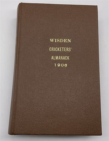 1906 Wisden Rebind with Front Cover - Perfect for Strategy1.