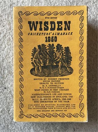 1950 Linen Cloth Wisden - Signed by COTY RT Simpson