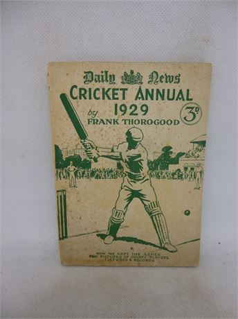 THE DAILY NEWS CRICKET ANNUAL 1929. VERY GOOD