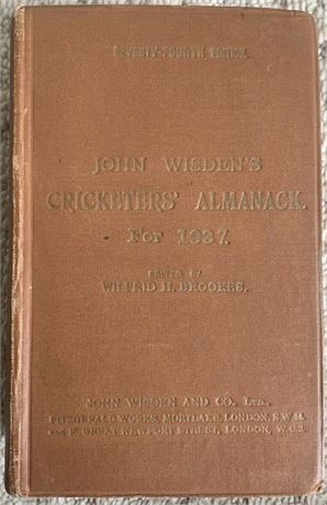 1937 Wisden Almanack Hardback