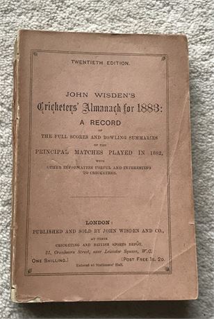 1883 Paperback Wisden