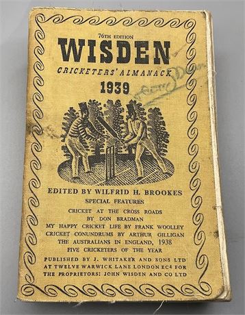 1939 Original Linen Wisden