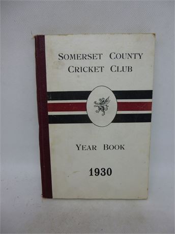 SOMERSET CCC YEAR BOOK 1930.VERY GOOD PLUS