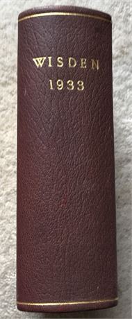 1933 Wisden Rebind - without Covers in an attractive binding