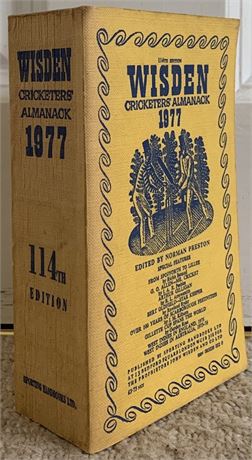 1977 Wisden Almanack Linen Covers