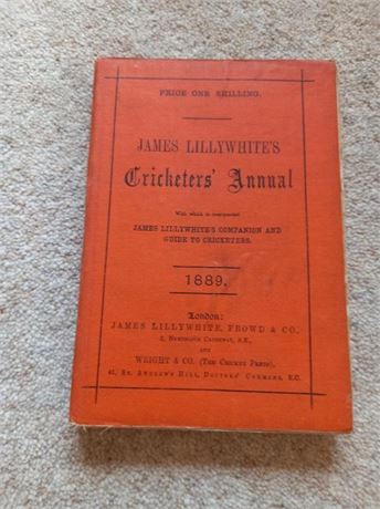 1889 James Lillywhite's Cricketers' Annual