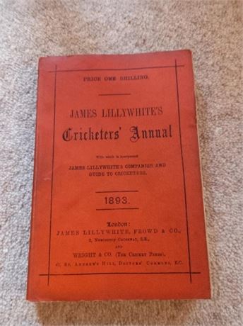 1893 James Lillywhite's Cricketers' Annual