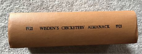 1921 Wisden Rebind, Bound with Rear Cover, Strategy 1