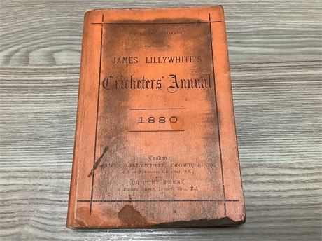 1880 James Lillywhite's Cricketers' Annual