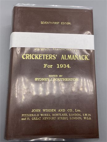 1934 Hardback Reprint - Numbered 291 of 500 - Unopened