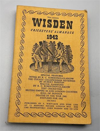 1942 Linen Cloth Wisden - Very Good Condition!