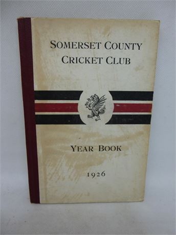 SOMERSET CCC YEAR BOOK 1926.VERY GOOD