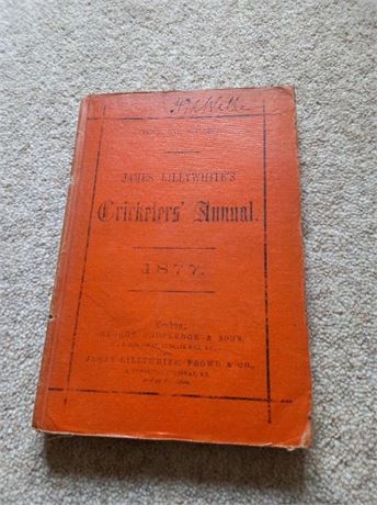 1877 James Lillywhite's Cricketers' Annual