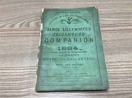 1884 Lillywhite's Cricketers' Companion